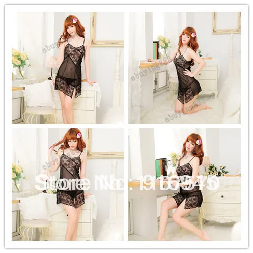 100%New Ladies sexy lingerie lace Suspender temptations Nightgowns | Тематическая одежда и униформа