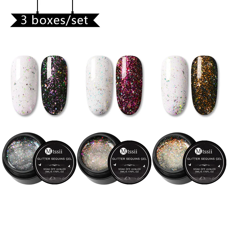 ZH03085 Mtssii блеск для губ Хамелеон Гель-лак UV Soak Off Nail Art Лак Стойкий цвет покрытие живопись гель 5 мл гель для ногтей с блестками лак - Цвет: ZH03085