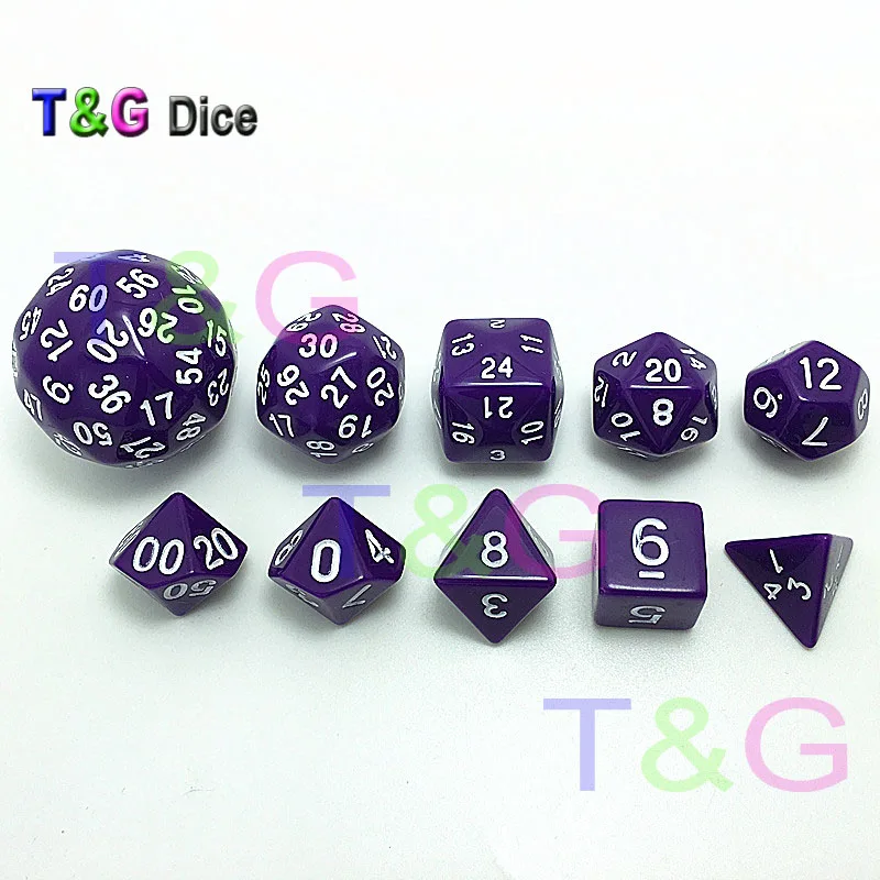 10 шт. набор черных цифровых кубиков с сумкой T & G высокого качества d4 d6 d8 2xd10 d12 d20 d24