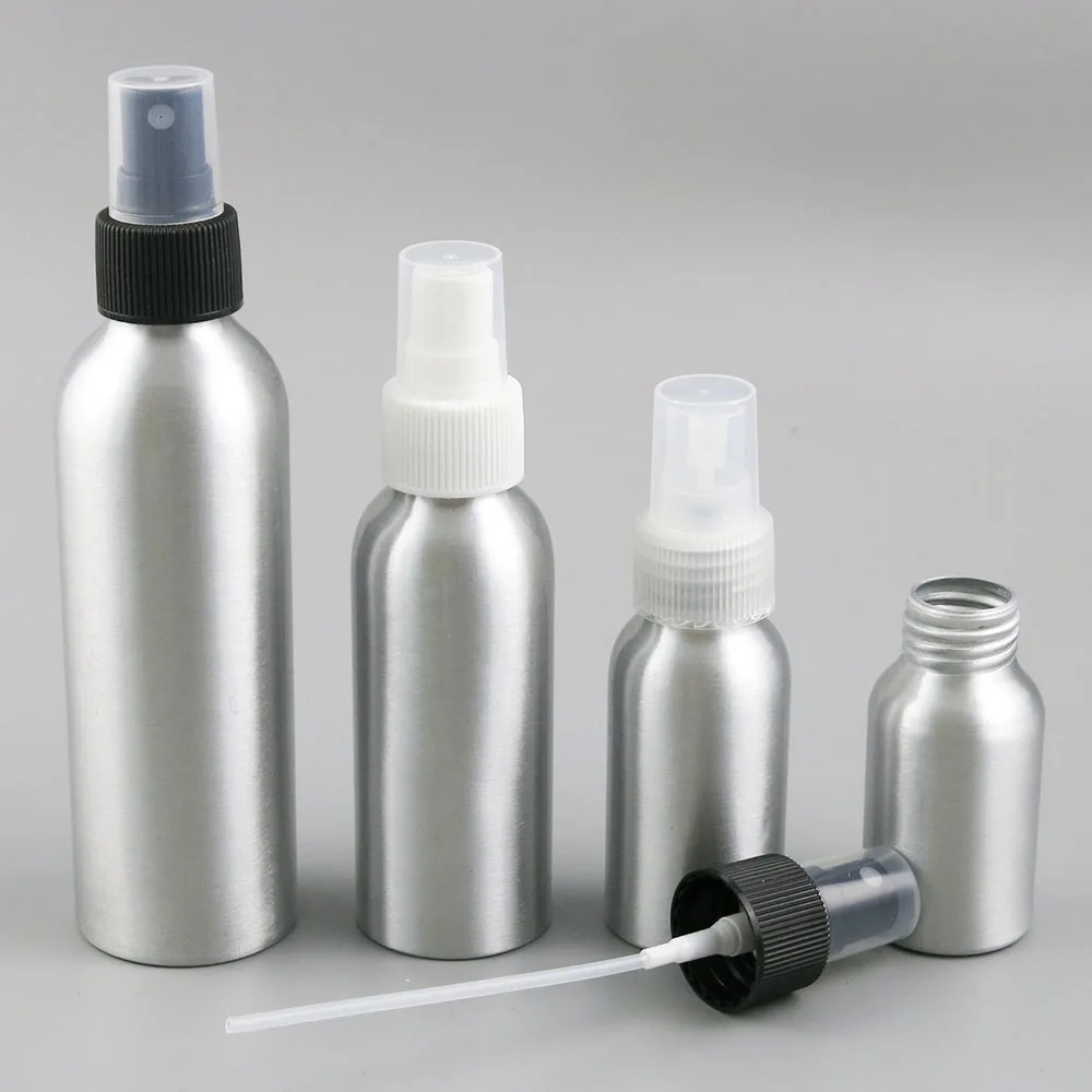 

30 x 30ml 50ml 100ml 120ml 150ml 250ml Aluminum Empty Lotion Sprayer Bottles Portable Watering Can Pot Metal Containers