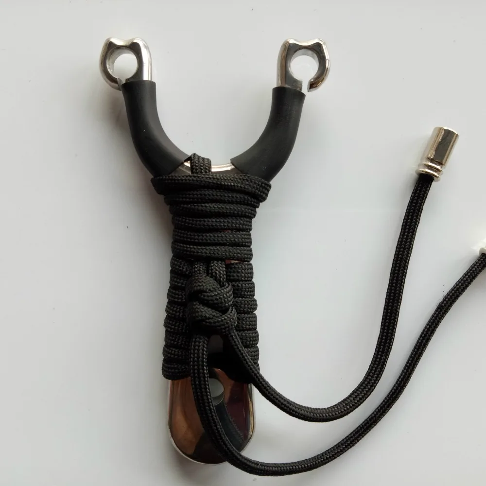 Slingshot in Stainless Steel with Random Colors has Rubber Band for Outdoor Archery Shooting Hunting Activity | Спорт и развлечения
