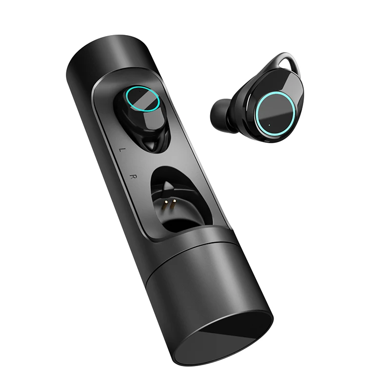 Black Arlado X8 Беспроводные Bluetooth 5,0 стерео наушники сенсорное управление мини невидимые наушники водонепроницаемые наушники для спортивных игр - Цвет: Black
