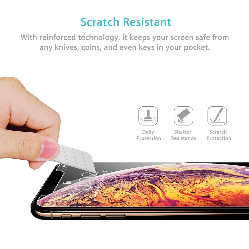 3 шт. защитная пленка из закаленного стекла для IPhone X XR XS 11 Pro Max 12 Mini 8 7 6 6S Plus 5 5S SE 2020