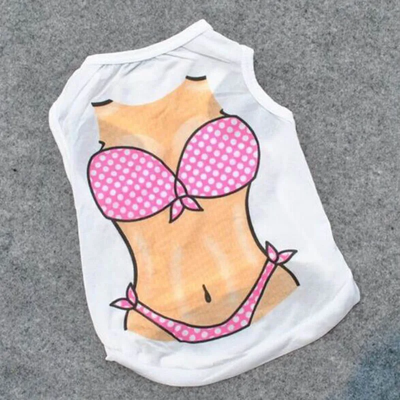 Новое поступление собака осень проветрить жилет футболка Sexy грудной мышцы и