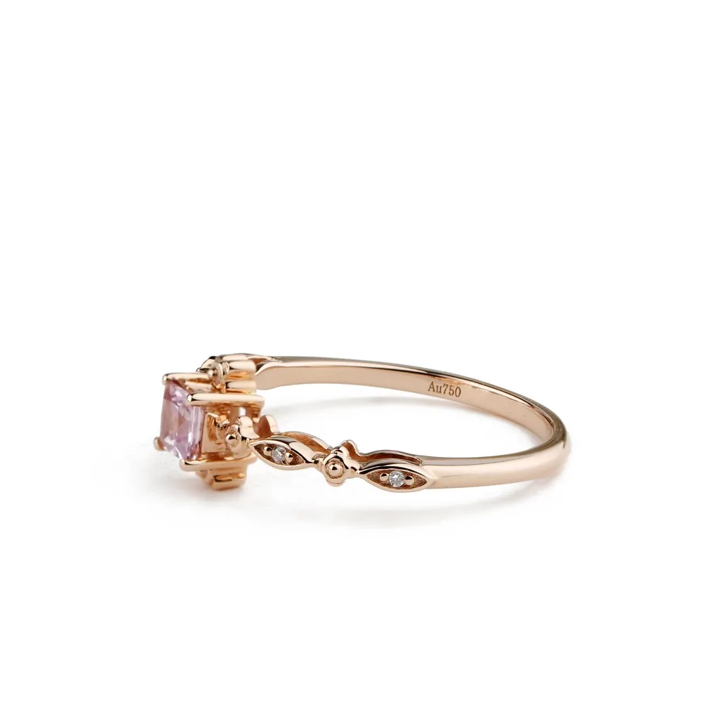 LASAMERO квадратная форма 0.27CT Искусственный драгоценный камень бриллианты акценты