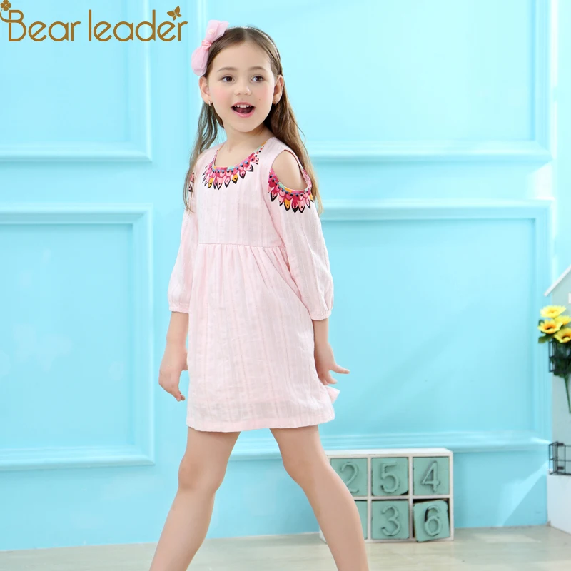 Bear Leader/Одежда для девочек; новые летние платья для девочек; милое плиссированное платье с цветочным рисунком; шифоновое богемное платье с шапочкой; платье принцессы