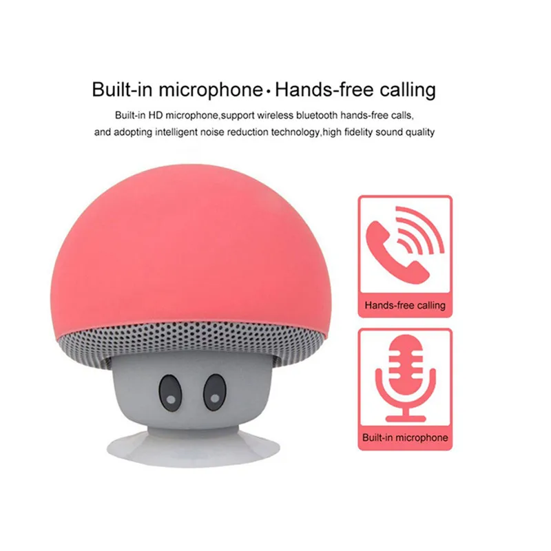 Новые беспроводные, небольшие, bluetooth динамик Гриб водонепроницаемый силиконовый всасывающий держатель Handfree музыкальный плеер для Iphone Android