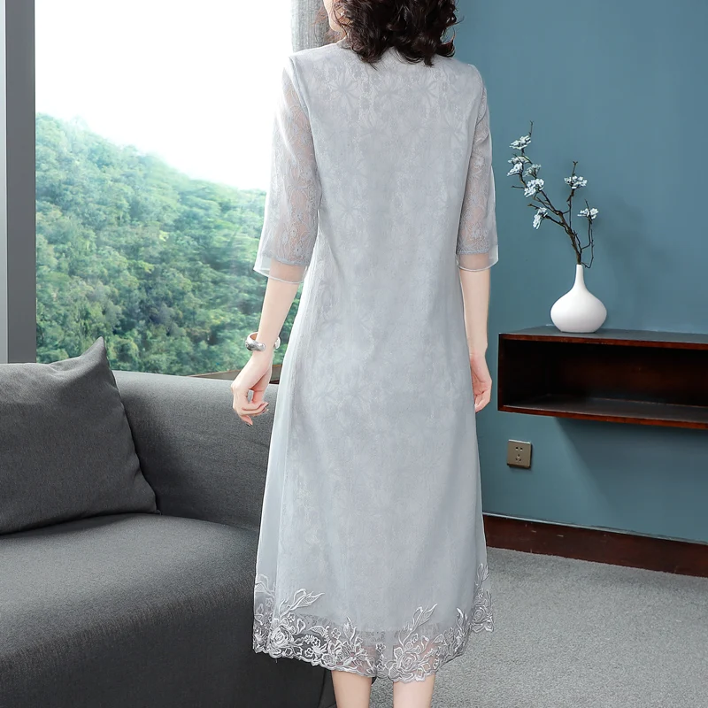 Женское шелковое платье cheongsam новое улучшенное в китайском стиле на весну и лето