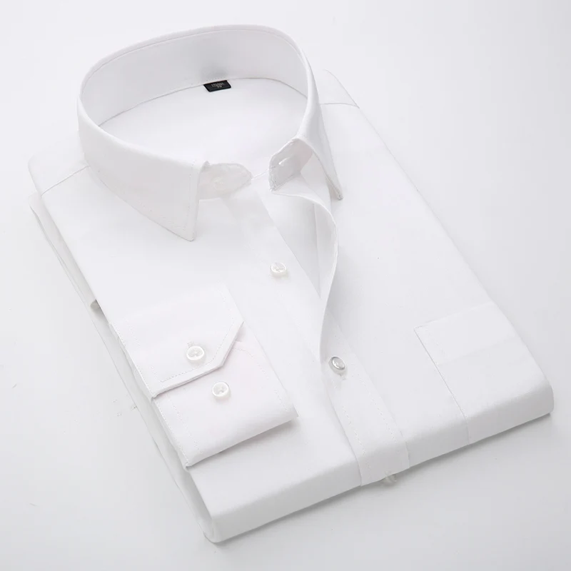 Мужская рубашка размера плюс 5XL 6XL 7XL 8XL, повседневная, мягкая, удобная, чистый цвет, желтый, фиолетовый, красный - Цвет: 086