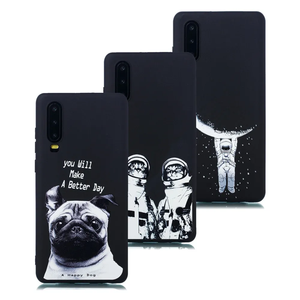 Soft Light Thin Painted Back Fitted Case for Huawei P20 P30 Lite Pro Nova 4 Y5 2018 P Smart 2017 Y9 2019 Universe Pattern Cover |
