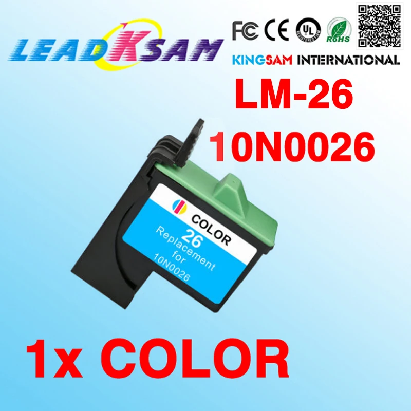 1x цветной чернильный картридж LM26 совместимый для Lexmark 26 Z13 Z23 Z25 Z33 Z35 Z513 Z515 Z603 |