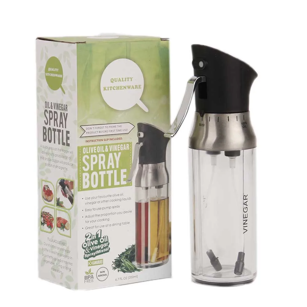 Распылитель оливкового масла для приготовления пищи 2 в 1 многоразовый диспенсер