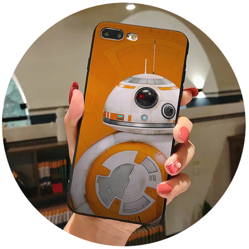 IMIDO для coque iphone XR черный BB8 Звездные войны Силиконовые телефонные чехлы Iphone 8 6 6S 7 Plus