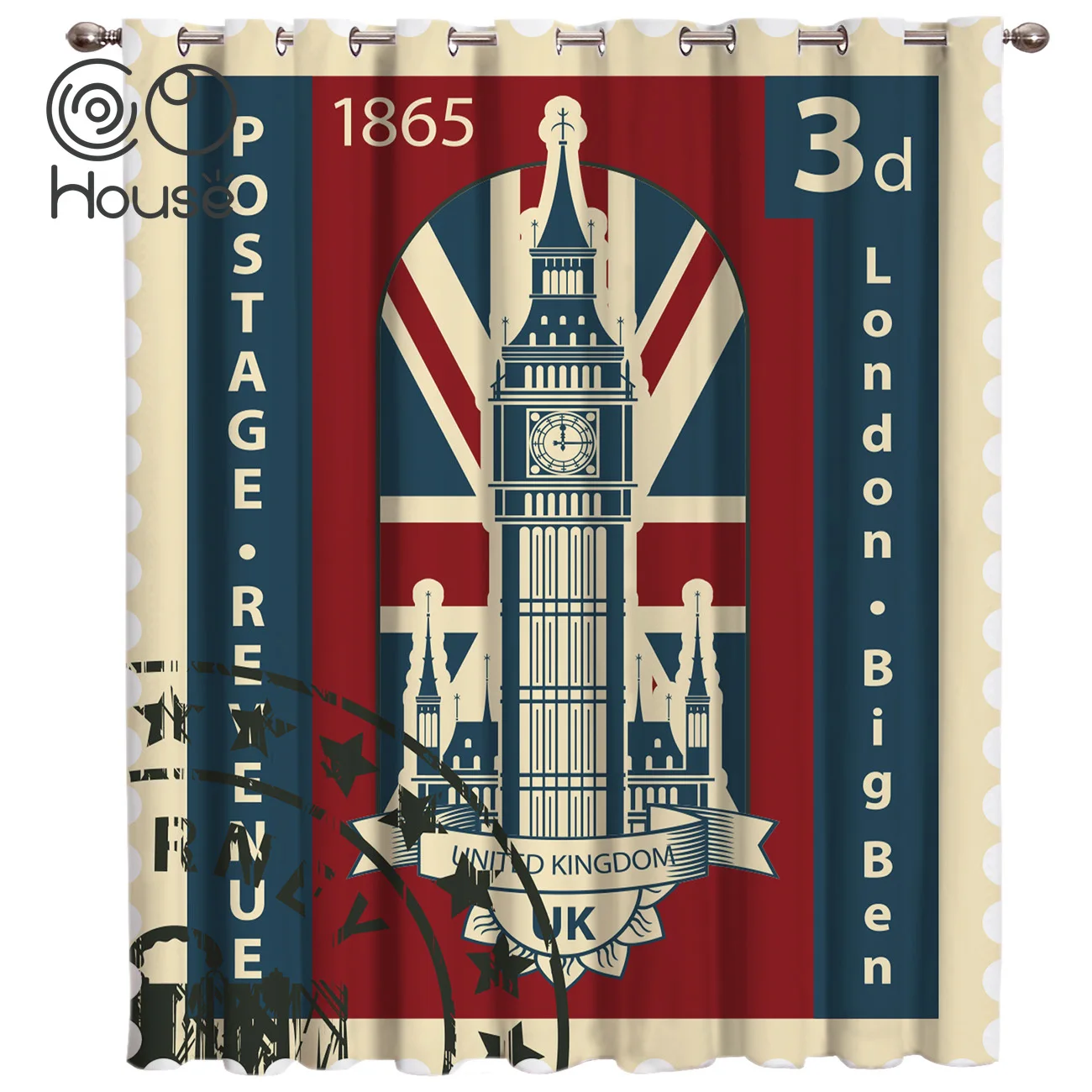 Винтажные занавески с Лондонскими штампами украшение для ванной комнаты спальни