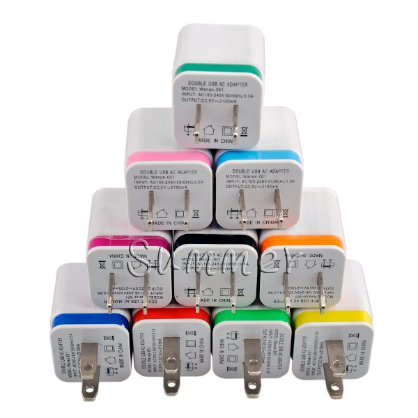 200 шт./лот стены Зарядное устройство Travel Adapter для iPhone 5 В/1A красочные дома