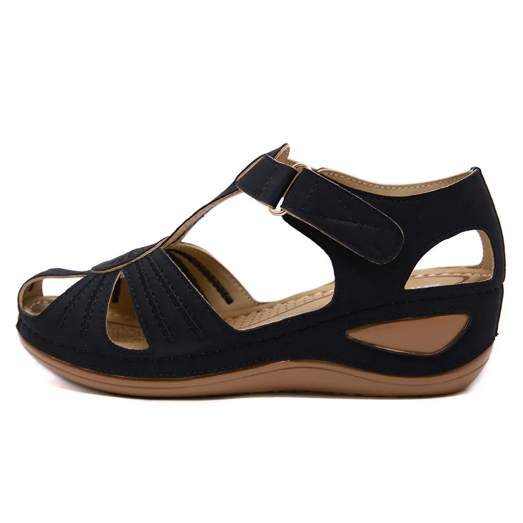 Women's Ladies Girls shoes woman Comfortable Ankle Hollow Round Toe Hollow Out Sandals Soft Bottom Sole Shoes zapatos de mujer