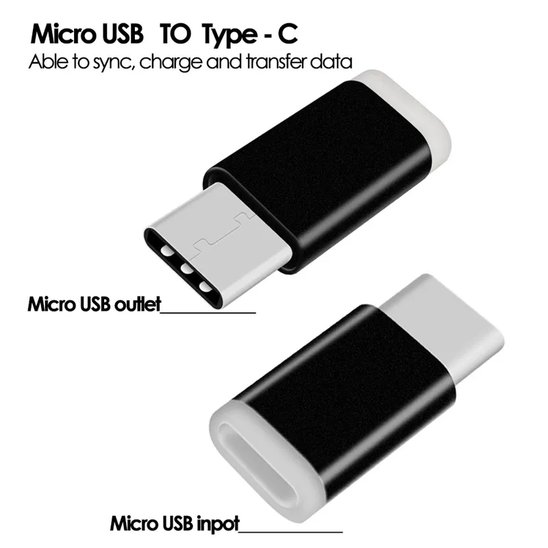 Qosea [2 упаковки] адаптер USB C для Micro быстрая зарядка преобразует вход type в адаптера
