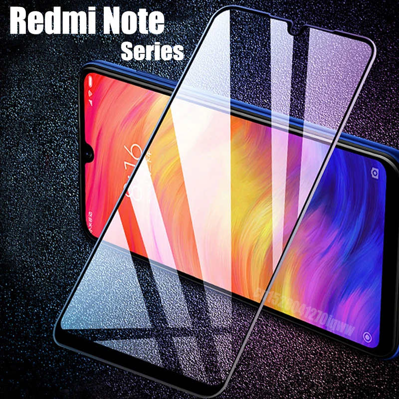 Закаленное стекло 9 H для Xiaomi Redmi Note 7 Защитное экрана xiomi pro s полное покрытие