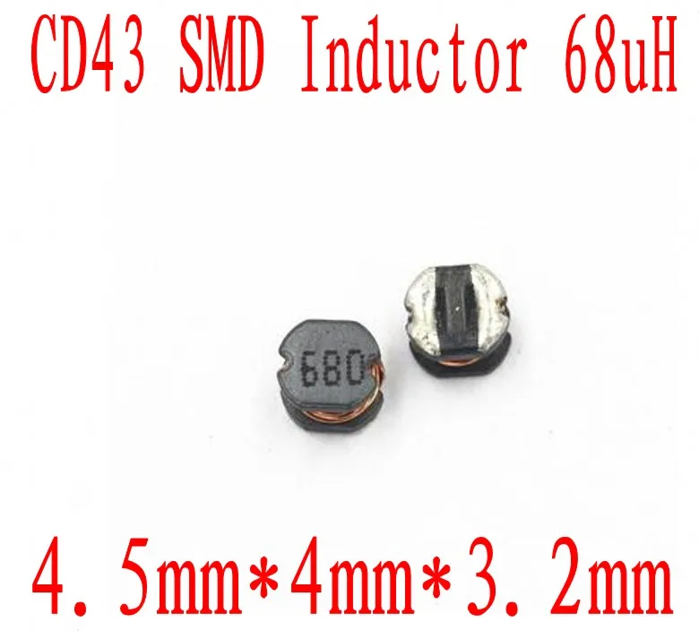 2000 шт./лот SMD силовой индуктор CD43 68UH 4 5*4*3 2 мм неэкранированная обмотка индуктора |