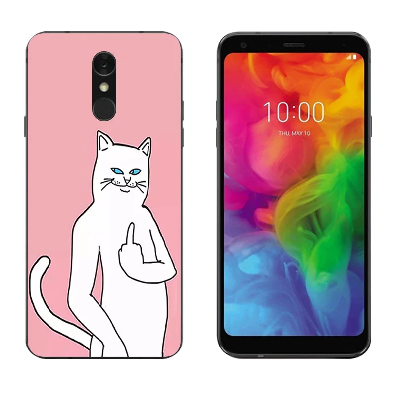 TPU чехол для LG Q7 + 5 дюймов сзади мягкий из силиконового материала защитный