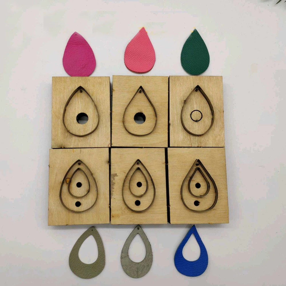 Дизайнерский кожаный ремесленный шаблон для ушного кольца подвесное украшение