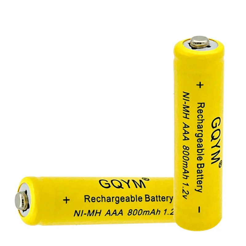 4 шт. AAA 800mAh аккумуляторная батарея желтый NiMH батарея. 1 2 V 3A 800mah 4|Перезаряжаемые