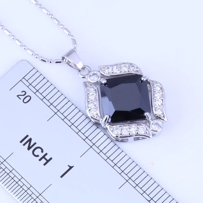 Ожерелье/кулон/серьги-гвоздики с фианитом | Украшения и аксессуары