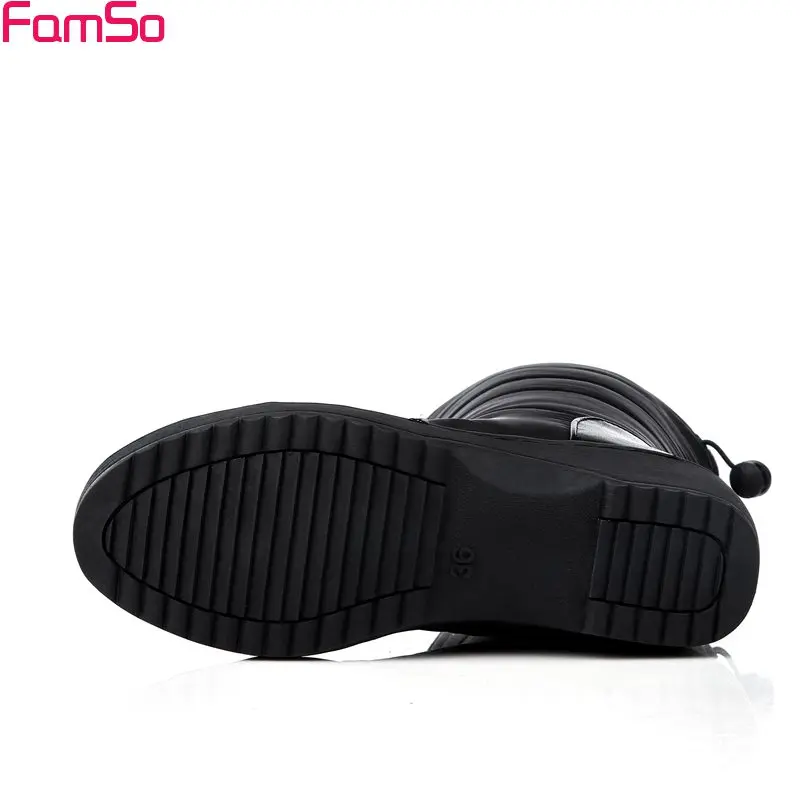 FAMSO 2017 обувь большие размеры черный синий и красный цвета Жокейские Полусапоги