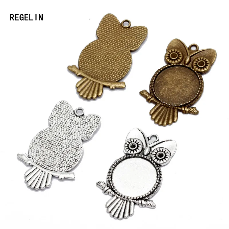 REGELIN 10 шт. Античная бронзовая Женская винтажная модная Милая Сова Подвеска