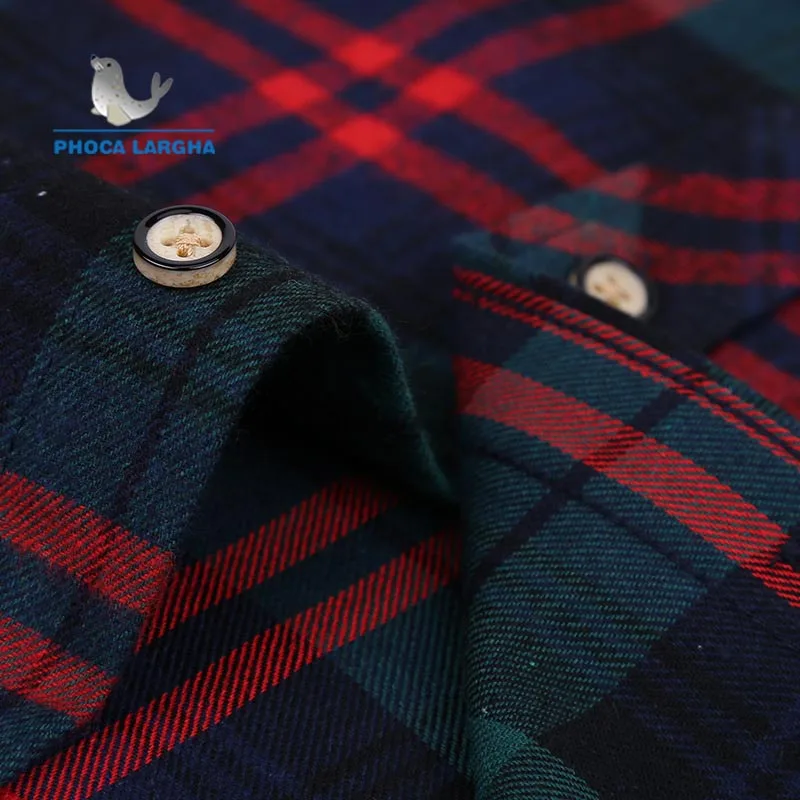 Рубашка Мужская Фланелевая в клетку 100% хлопок весна-осень 2019 | одежда