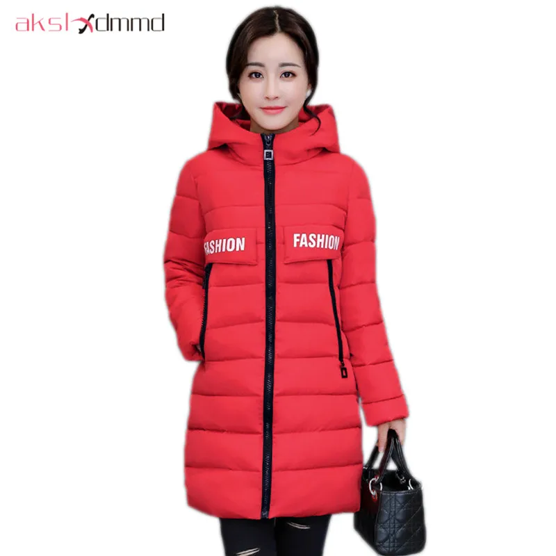 AKSLXDMMD женские парки пальто новинка 2019 зимняя длинная куртка с капюшоном и