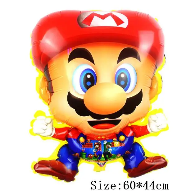 1pc Воздушные шары Super Mario Bros, фанаты фильмов, воздушные шары с героями мультфильмов, Луиджи, Марио, майлар, воздушные шары для украшения вечеринок - Цвет: 1pc