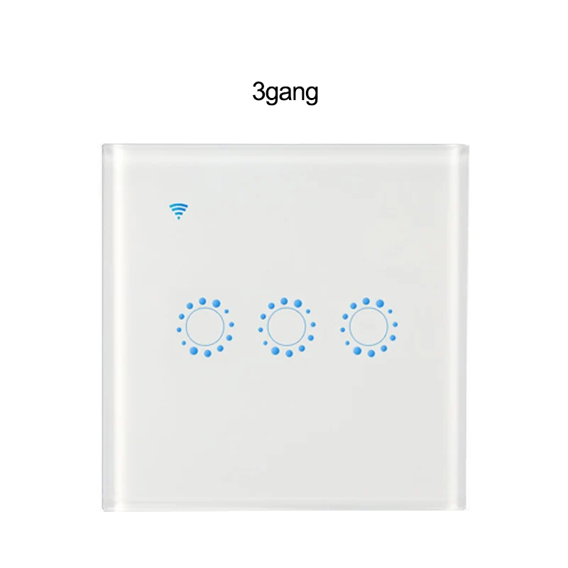 White 3gang Ewelink ЕС/Великобритании Smart Wi-Fi настенный сенсорный выключатель 1/2/3 Стекло Панель умного дома светильник переключатель голосового управления по Alexa Google home - Комплект: White 3gang