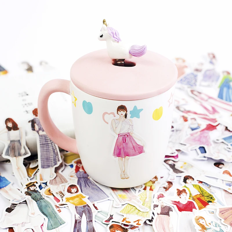 100 шт./упаковка модные наклейки для девочек скрапбукинг руководство kawaii