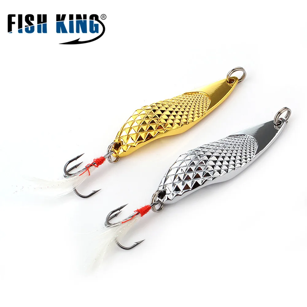 FISH KING рыболовная приманка 1 шт. 2 цвета металлическая для джиггинга приманки