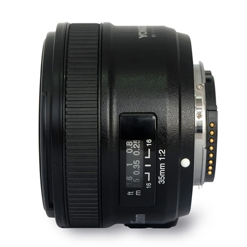 YONGNUO YN 35 мм F2 объектив для камеры Nikon Canon EOS yn35мм объективы AF MF широкоугольный 600D 60D