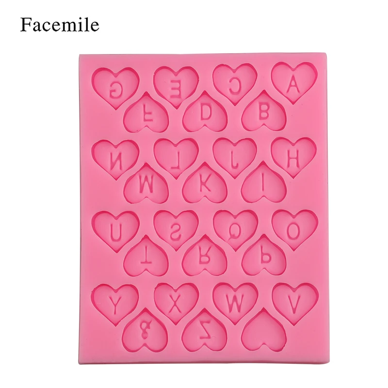 1 шт. DIY сердце алфавит фотография|letter silicone molds|silicone moldgumpaste molds |