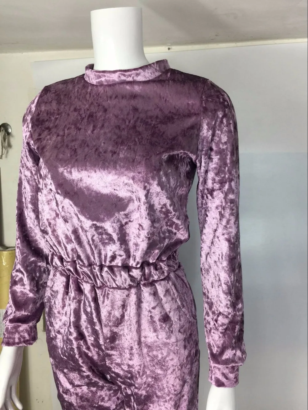 S-XL шикарный бархатный комбинезон 2017 женские Сексуальные облегающие Клубные