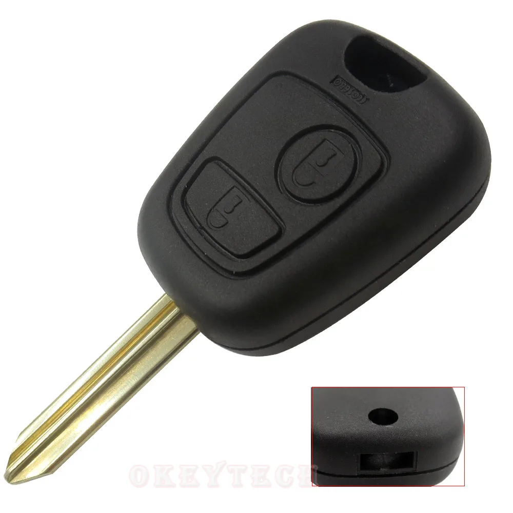 OkeyTech 2 кнопки дистанционного ключа Fob чехол для автомобильного Citroen C1 C2 C3
