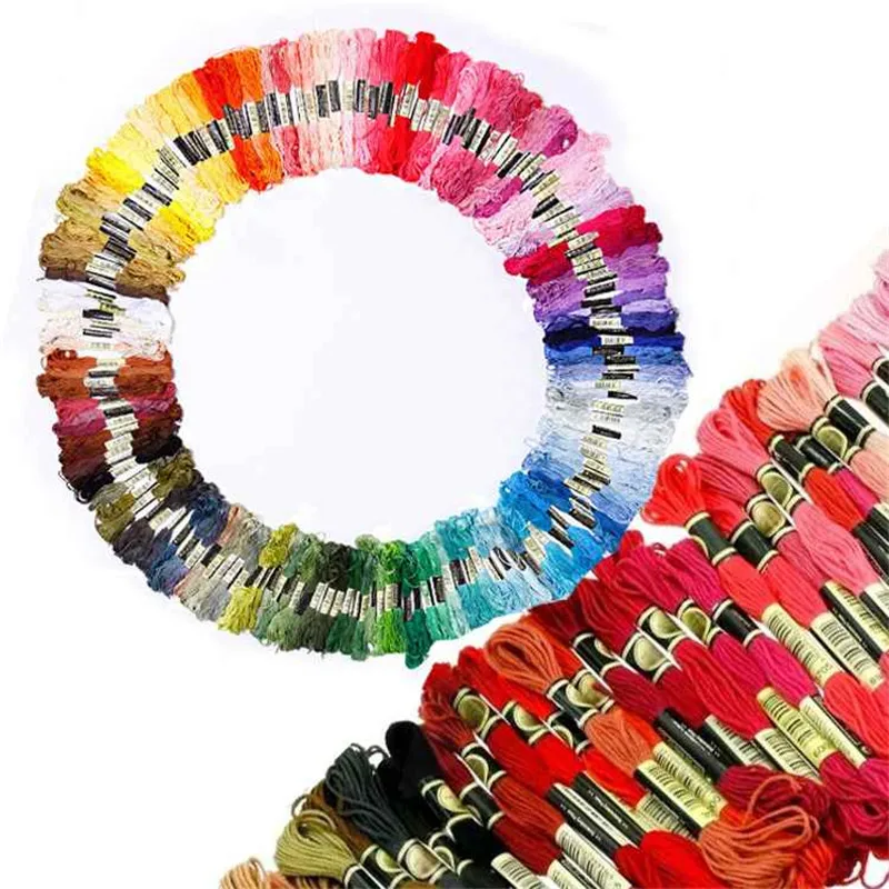 Новый 1 комплект/45 шт разноцветная вышивка крестиком шелковая нить швейная в