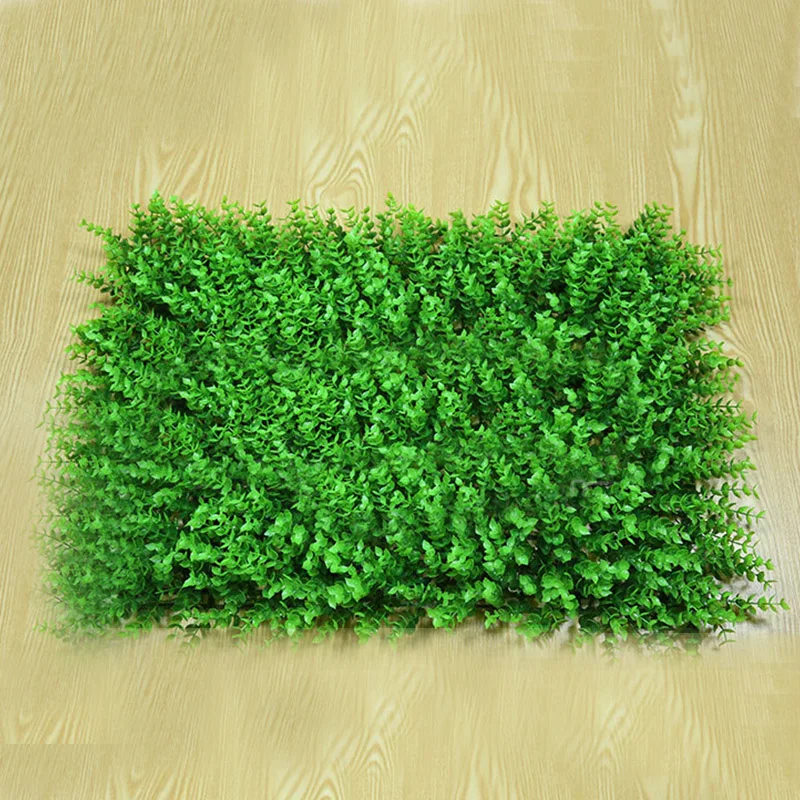 Green eucalyptus 16 ''x 24'' искусственные самшита листва хедж стеновые панели для сада домашний декор имитация травы газон ковер газон открытый цветок стены - Цвет: Green eucalyptus
