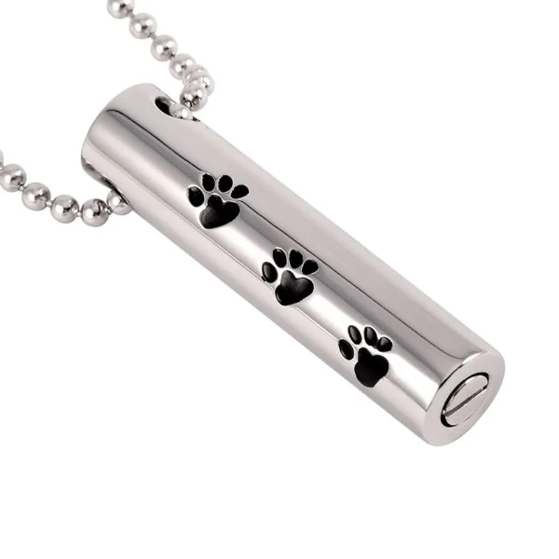 

CMJ2473 Unisex Pendant Necklace Trendy Design Stainless Steel Pet Cremation Urn Jewelry for Pet Ashes Free Shipping