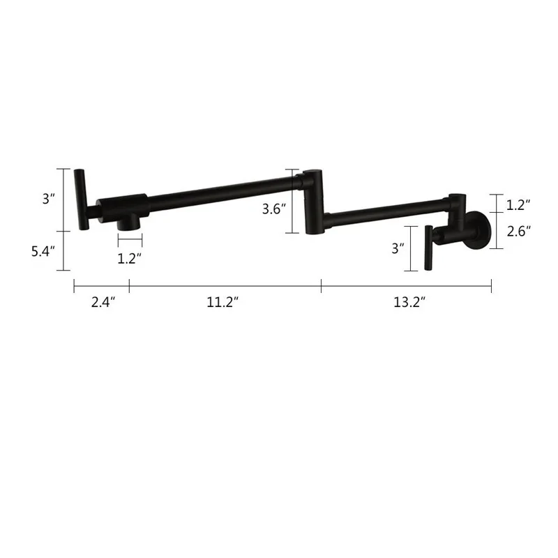 AODEYI латунный строительный стробонаполнитель 2 ручки настенный одиночный
