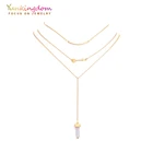 Yunkingdom Кристалл геометрические Модные женские ожерелья и подвески 3 многослойные ожерелья