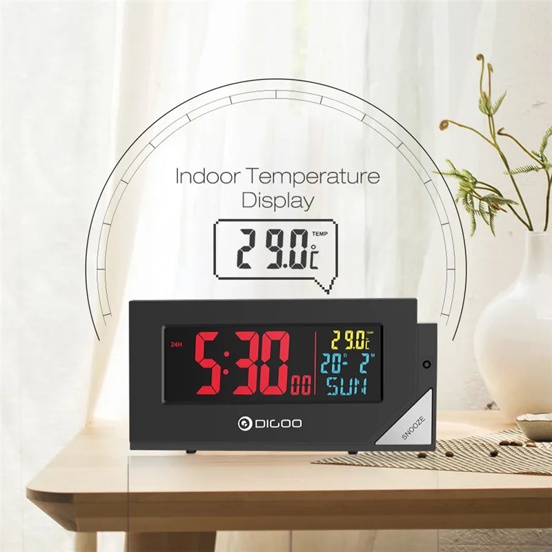 Digoo DG-C8 C8 беспроводной полноцветный цифровой Подсветка Электронный Настольный