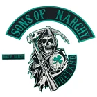 Детский значок для мотоцикла с вышивкой в виде черепа