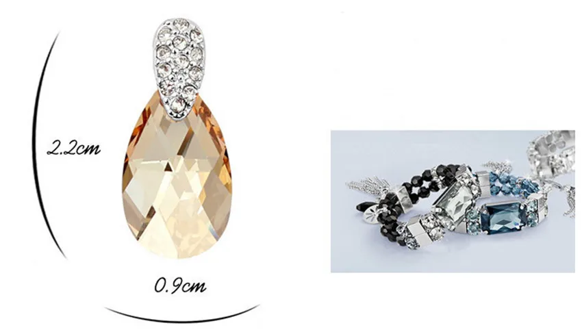 SHDEDE Crystal от Swarovski модный каплевидный Висячие серьги для женщин ювелирные аксессуары женский подарок-5814