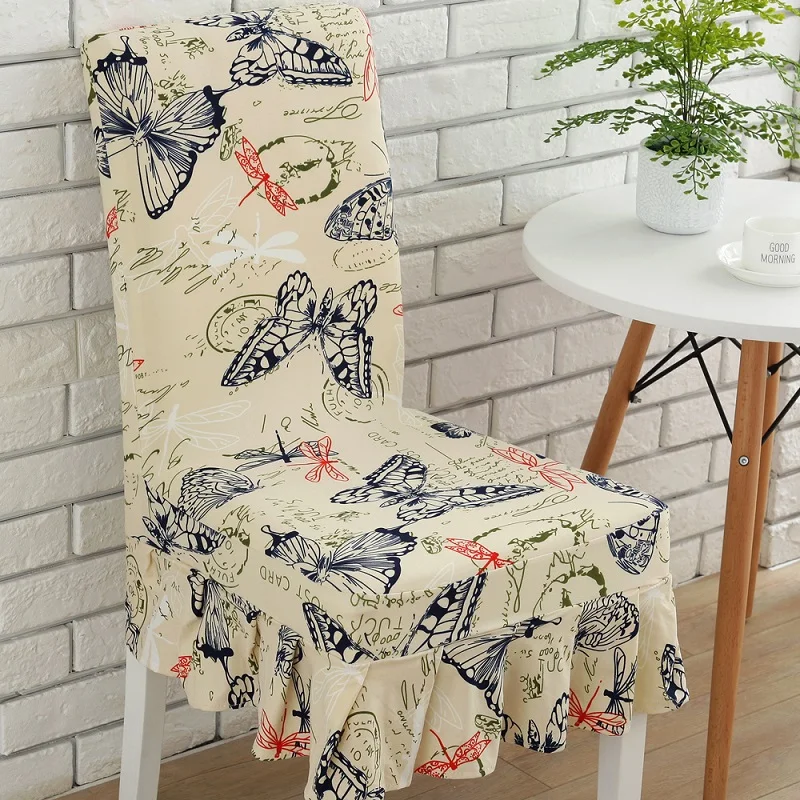 Monily Flower съемный эластичный спандекс Чехол для стула юбка протектор чехол сиденья
