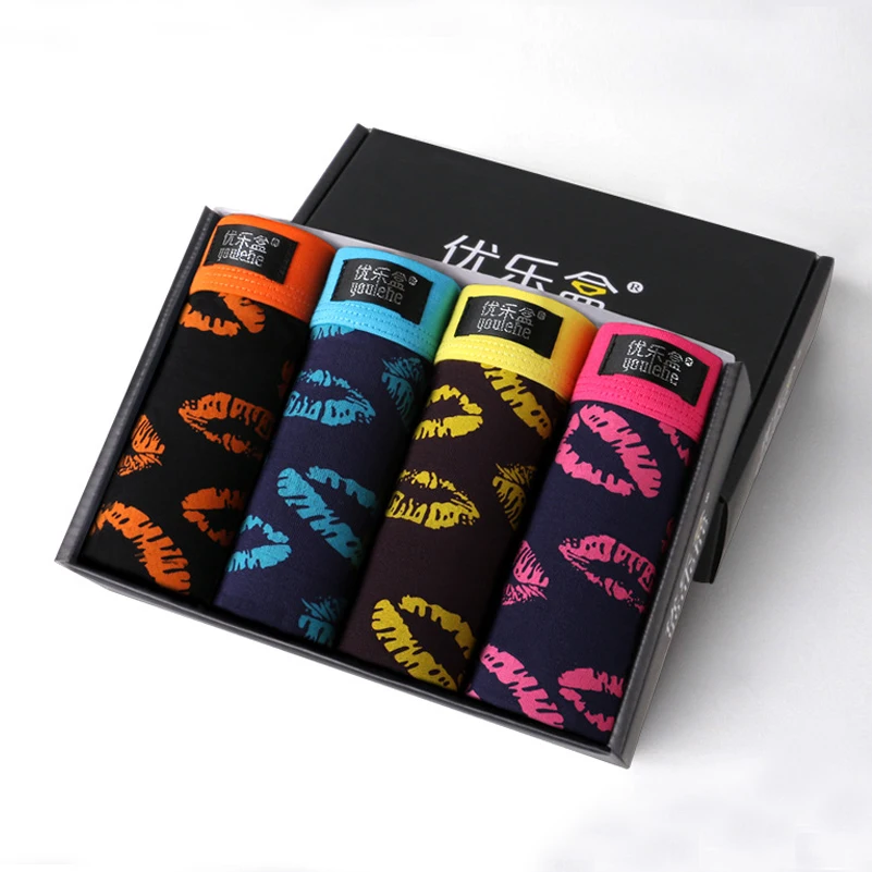 Brand Underwear Men Boxer Shorts Fashion Breathable Modal U Convex Crotch Boxers Homme Sexy Tide Camou Print Cueca (NOT BOX X292 | Мужская