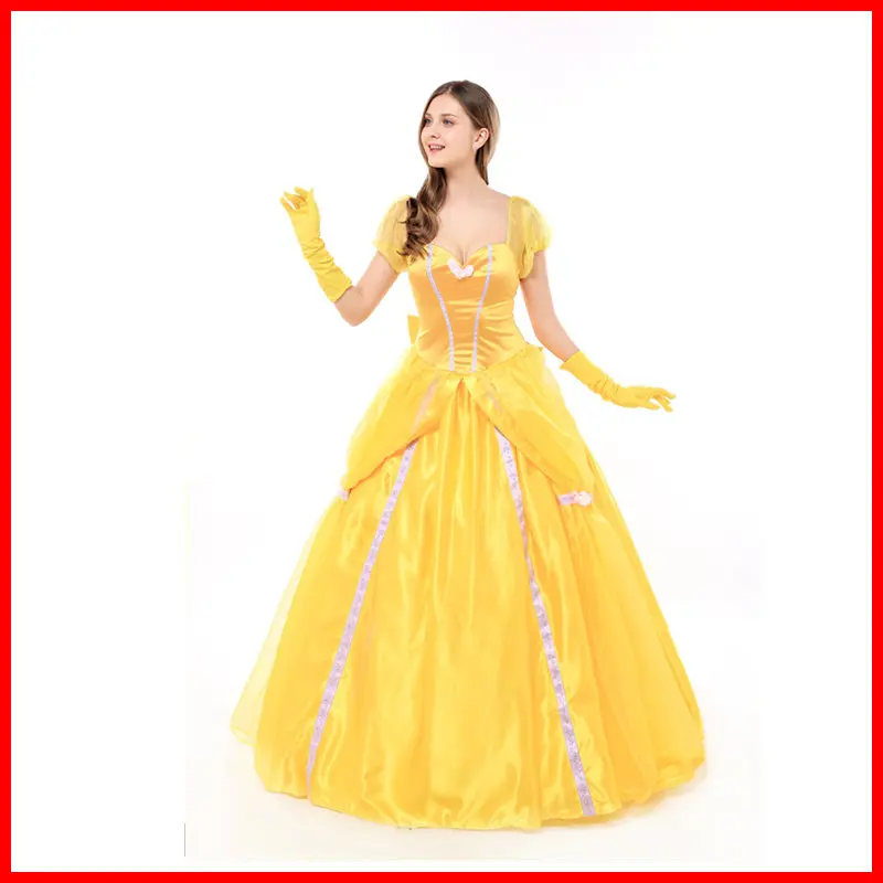 Красавица и чудовище нарядное платье косплей костюм принцессы платья Белль для